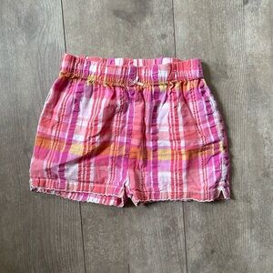 Y2K Sonoma Seersucker Plaid Shorts Pink 24 Months Baby Toddler Girl’s Vibrant